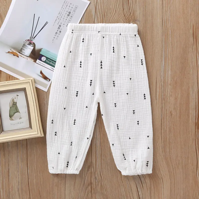 High Quality Breathable Comfort Linen Cotton Summer Fashion Children Pants Candy Color Girls Pants