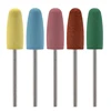 MAOHANG 5pcs/lot Rubber Silicone Nozzle Ceramic Milling Burr Nail Art Cutter Polishing Buffer Files Electric Machine Drill Bit 1