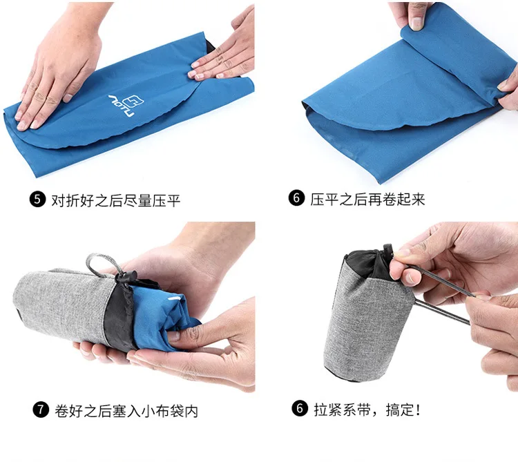 Bump Outdoor Inflatable Travel Pillow Portable Pillow Fast Impulse Discharge Airplane Back Cushion Travel Neck Support Pillow AT