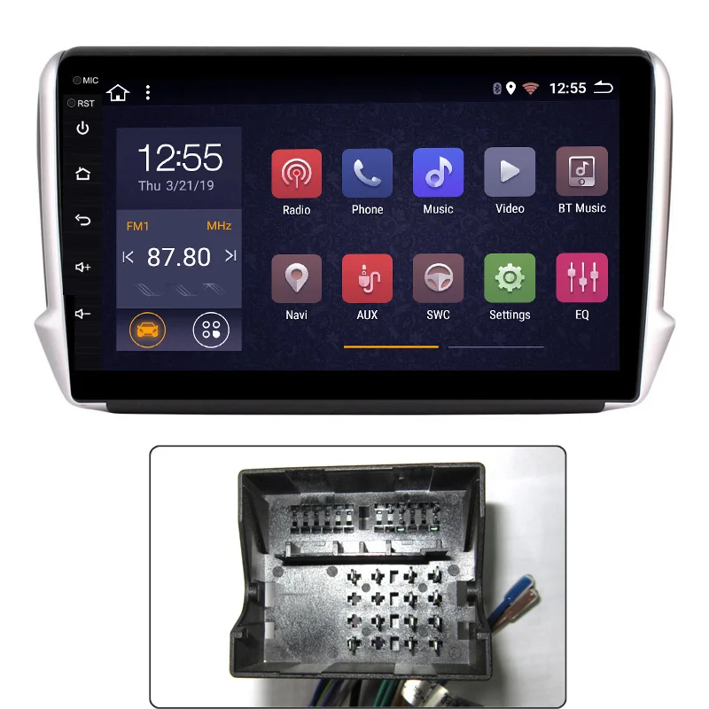 2G 32G Plug 1 Автомагнитола для peugeot 2008 208 серии 2g 32g 8 core- gps Навигация DVD плеер FM iPhone carplay tv SWC bose Android 8,1 10" - Цвет: 2G 32G Plug 1