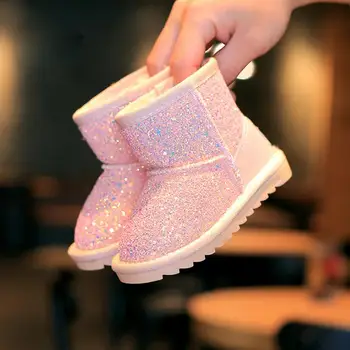 

Genuine Leather Suede Children's Martin Boots Boys Girls Soft Bottom Bull Tendon Antiski Snow Boots New School Keep Warm Shoes