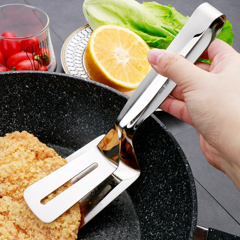 

Multifunctionele Hoogwaardig Roestvrij Staal Barbecue Clip Gebakken Schop Bbq Tang Brood Vlees Groente Klem Koken Gereedschap