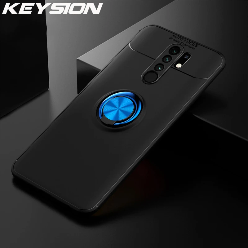 Keysion Metal Ring Case For Redmi 9 9t Soft Matte Silicone Shockproof Back Phone Cover For Xiaomi Redmi Note 9 10x 4g 10 Pro 5g Mobile Phone Cases Covers Aliexpress