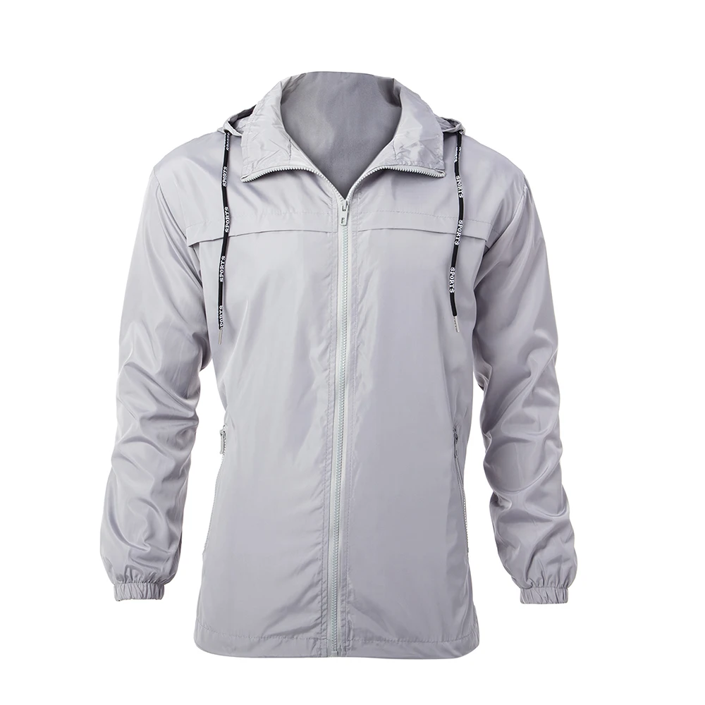 4XL-8XL Windbreaker Men Casual Autumn Winter Lightweight Jacket New Arrival Hooded Zipper Up Jackets Outwear Black Gray