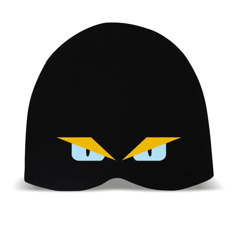 15MZblack-blue eye Корейская НОВАЯ шапка осень-зима, модная теплая вязаная шапка в британском стиле, Повседневная вязаная шапка со смайликом для женщин, уличные головные уборы - Цвет: 15MZblack-blue eye