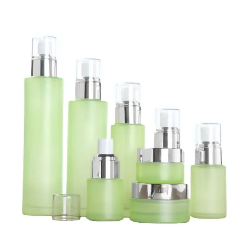 

Glass Spray Bottle White Cover Round Shape Empty Packaging Container Travel Water Bottles Toner 8pcs/lot