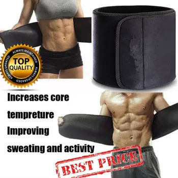 

2019 New Men Womens Waist Trimmer Belt Sweat Wrap Tummy Weight Loss Fat Burner Waist Support
