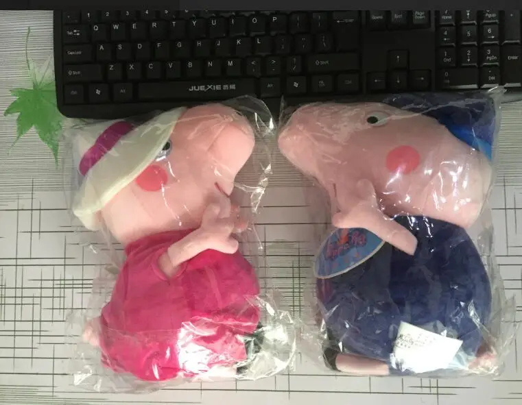 30 см Свинка Пеппа дедушка бабушка Peppa Джордж плюшевый медведь динозавр плюшевые игрушки Дети День рождения рождественские подарки