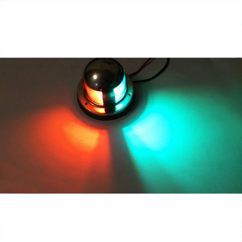 12V Stainless Steel Bow LED Navigation Lights Marine Indicator Spot Light Marine Boat Yacht Sailing Signal Light