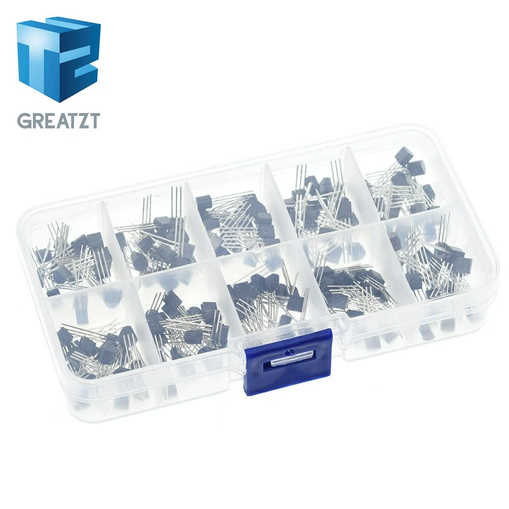 BC337 BC327 2N2222 2N2907 2N3904 2N3906 S8050 S8550 A1015 C1815 транзисторный набор 10 Значение 200 шт.