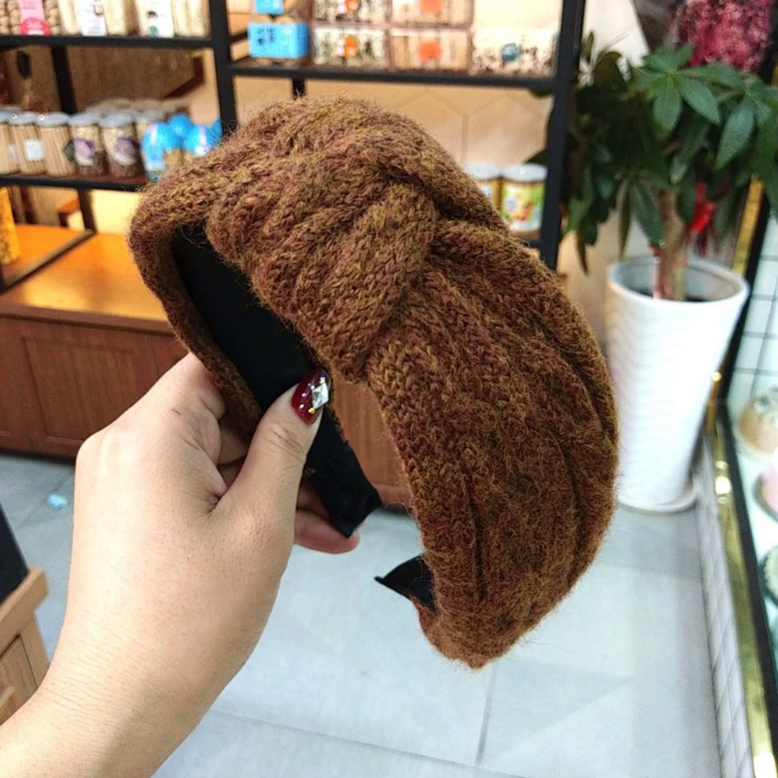 Модная теплая повязка на голову, Женская повязка на голову, широкая вязанная повязка на голову, Прочная высокая резинка для волос, Женские аксессуары для волос