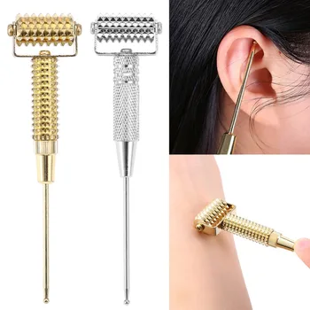 

Face Massager Ear Acupoints Probe Acupuncture Points Needle Probe Facial Tightening Slimming Spring Roller Double Chin Removal