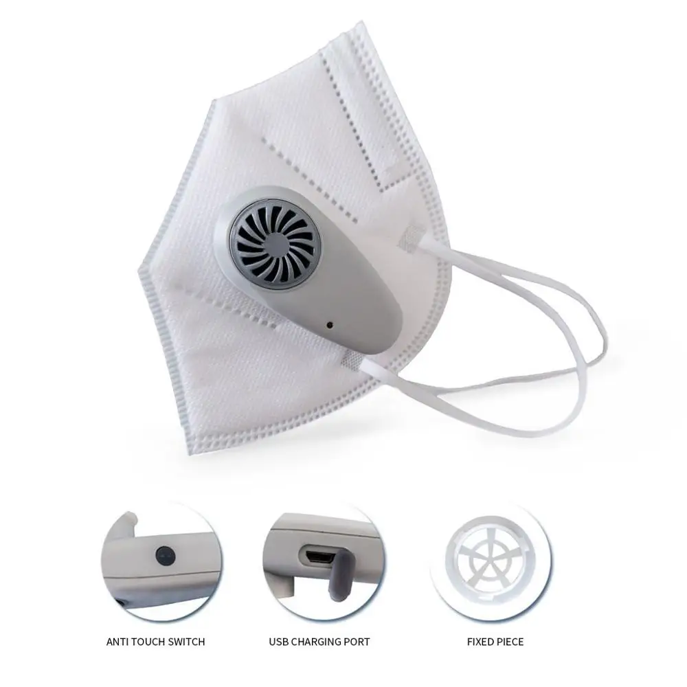 

Recyclable Electric Mask Dust-proof Anti-spit Mask 4-layer Protective Cloth Replacement Filter Dustproof Masks #20