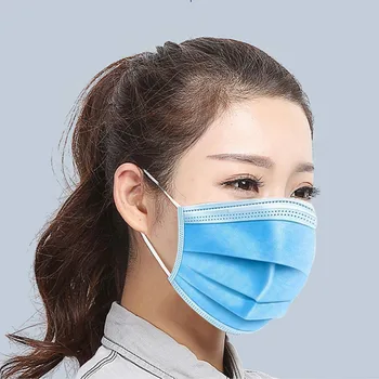 

1000pcs Face Mouth Anti dust Mask Disposable Protect 3 Layers Filter Dustproof Earloop Non Woven Mouth Mask