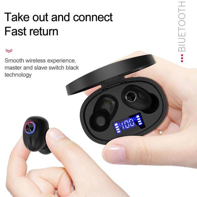3D стереонаушники Bluetooth TWS наушники вкладыши мини со скрытым трюком голосовым
