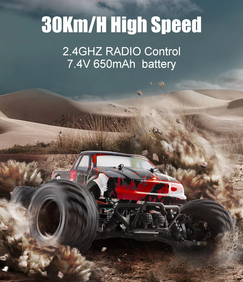 HBX 18859 4WD 2,4G 1:18 Масштаб RC автомобиль 30 км/ч высокая скорость RC Drift дистанционное управление модель автомобиля красный Электрический внедорожный грузовик