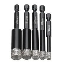 

1PCS 6/8/10/12/14mm Diamond Dry Drill Bits Hole Saw Cutter Hex Drill Bit Set Drilling Pilot Holes For Marble Ceramic Tile