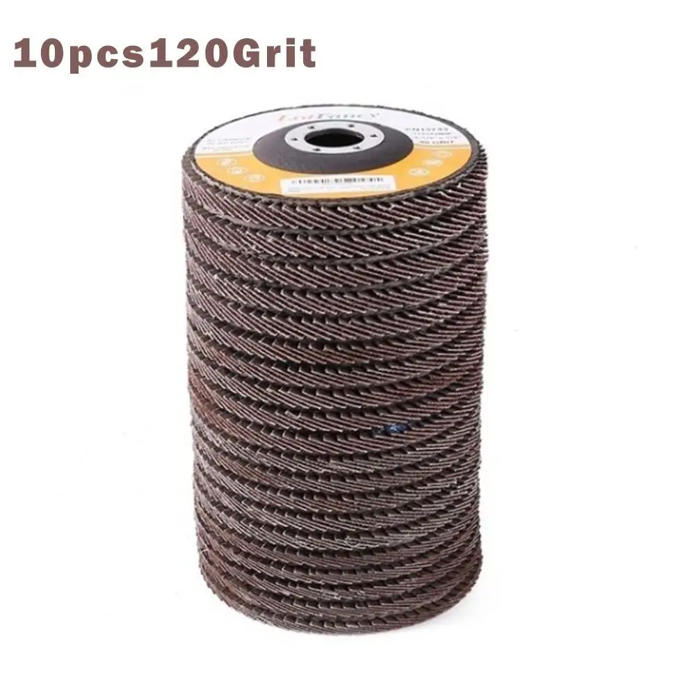 Professional Flap Discs Sanding Discs Grinding Wheels Blades 10PCS 100mm 4.5 Inch 40/60/80/120 Grit For Angle Grinder