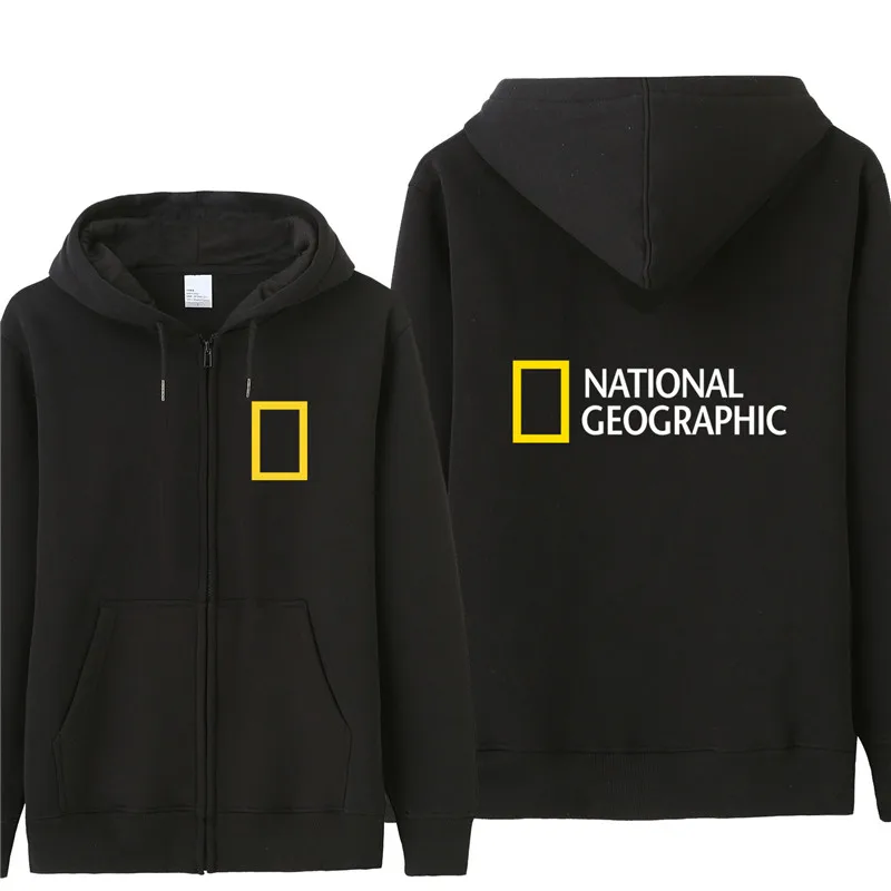 Autumn National Geographic Channel Sweatshirt Men Fashion Coat Fleece Pullover Unisex Man National Geographic Sweatshirt - Цвет: as picture
