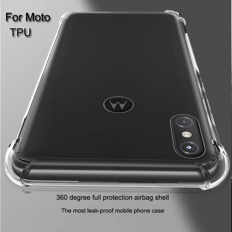 Противоударный чехол из ТПУ для Moto Z4 G7 One P30 Note Power Z3 E5 Play G6 Plus уплотненный