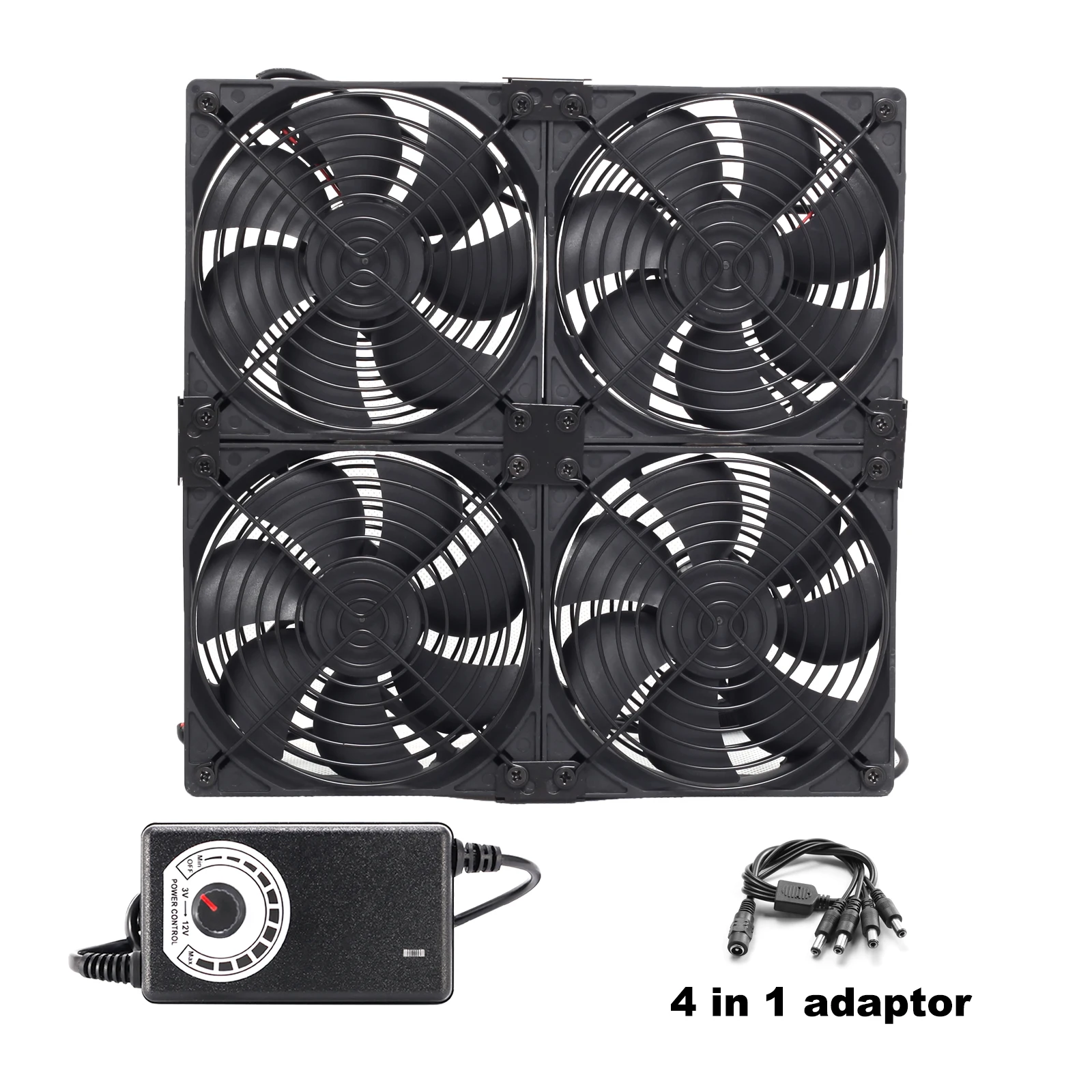 Btc Ltc Mineração Gabinete Workstation Máquina Placa Gráfica Rack Cooler Ventilador de Refrigeração Alta Velocidade Grande Fluxo de ar 110v 220v 120 mm 12 Centímetros - Imagem 6