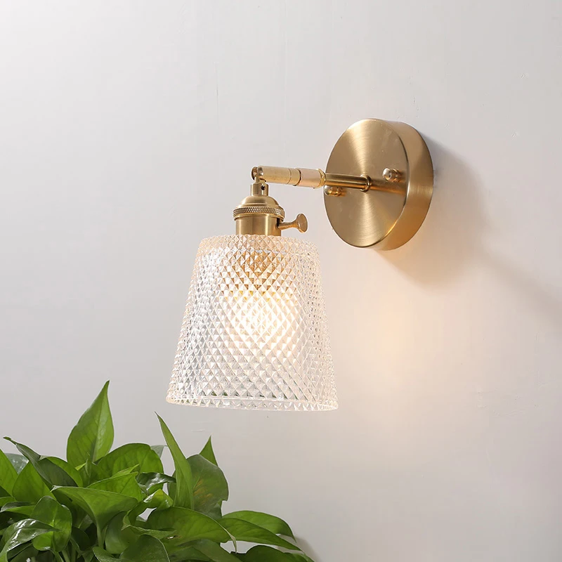 LED Wall Lamp Wall Sconces Light Wall Lamp Nordic Glass Wall Lamp Beside Bedroom Bathroom Mirror Light American Style LED Wall Sconces Vintage Edison Lighting Luminaire