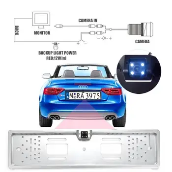 

Portable Car Rear View Camera Parking Camera Auto Recorder IPX68 Silver Alarm