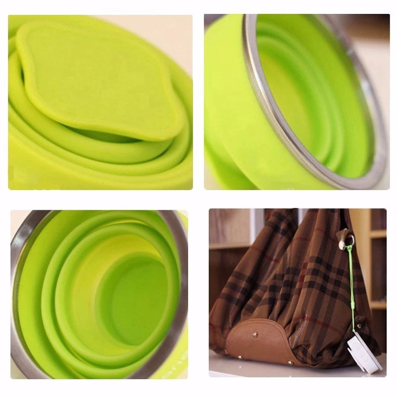 6 Colors 200ML Silicone Travel Cup Retractable Folding Coffee Cup Telescopic Collapsible Tea Cup Outdoor Sports Tour Water Cup