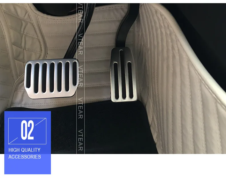 Vtear для Tesla модель 3 аксессуары автомобильный акселератор масло подставка для ног модифицированные Педали Алюминиевый сплав внутренняя Нескользящая