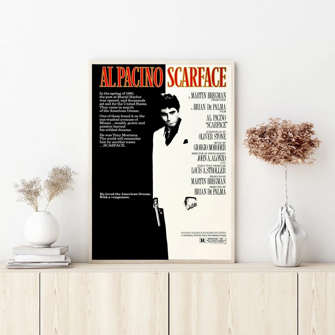 Scarface Al Pacino обложка фильма плакат печать искусство Настенная картина на холсте