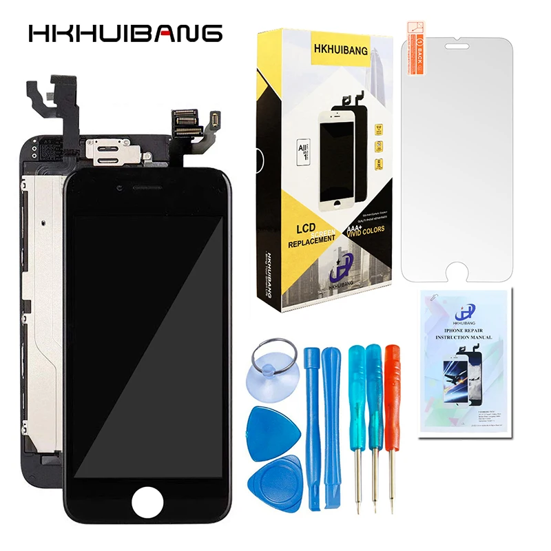 

AAA+ Full Set LCD Pantalla For iPhone 6 LCD Display A1549 A1586 3D Touch Screen Digitizer Assembly with Front Camera+Earpiece