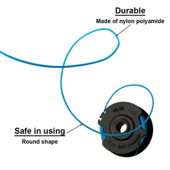 

6*Dual Line Auto-feed Trimmer Spools+2*Spool Cap S For Greenworks 0.065 Inch Dual Line String Trimmer Replacement Spool 29242