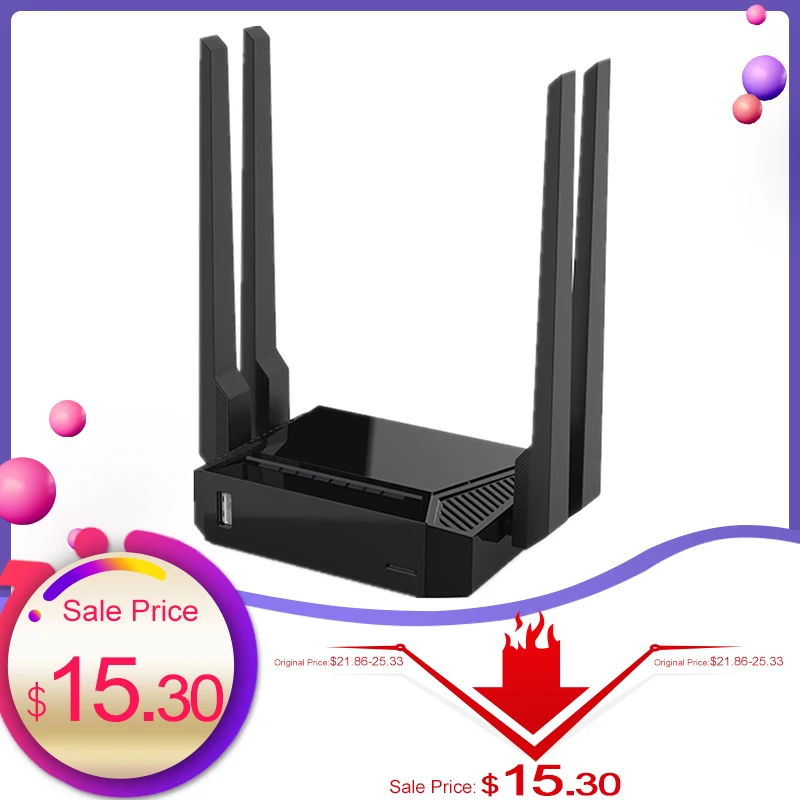 Оригинальный WE3826 беспроводной WiFi маршрутизатор 2 4G USB2.0 Wi Fi модем с MTK7620N 4 Anttenas