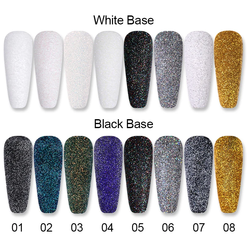 Nail Decoration Shiny Silver Nail Glitter Powder Chrome Glitter Pigment Dust For Nail Gel Polishes