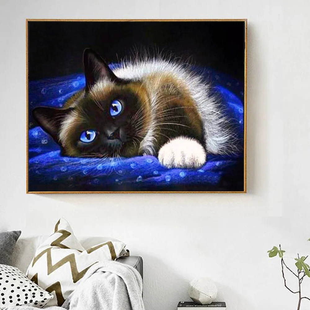 Evershine алмазная вышивка кошки 5D DIY алмазная мозаика полная выкладка животные картина стразы украшения для дома