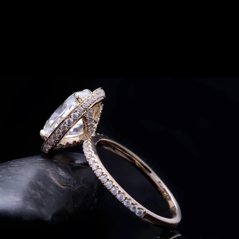 AEAW 0.5ct 1.0ct 1.5ct круглая огранка 14 к белое золото Муассанит кольцо половина полная вечность размеры оригинальные ослепительные женские ювелирные изделия