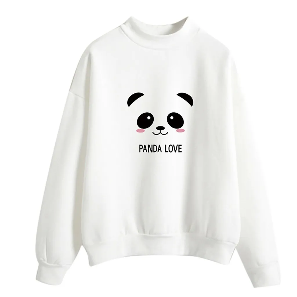

Women Sweatshirt Fashion Kawaii Long Sleeve Loose Panda Printed Sweatshirt Pullover Tracksuit Tops Feminino Inverno Molelet #NG