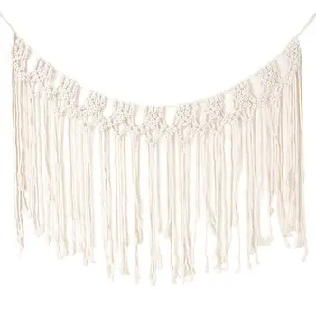 

Macrame Wall Hanging Hand-woven Tapestry Tassel Boho Wedding Backdrop Decoration Home Ornament Photo Props