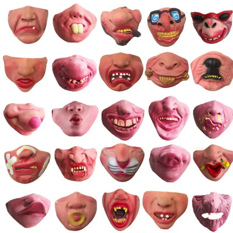

2019 New Funny Halloween Mask Latex Children Half Face Have / Bar Ball Clown Kids Mask Half Face Holiday Entertainment