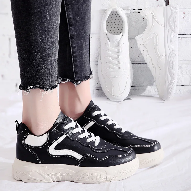 

Thick Bottomed Spring Small White Shoes Casual Shoes Women's Trendy Shoes 2019 New Style Korean-style Online Celebrity Dad Shoes