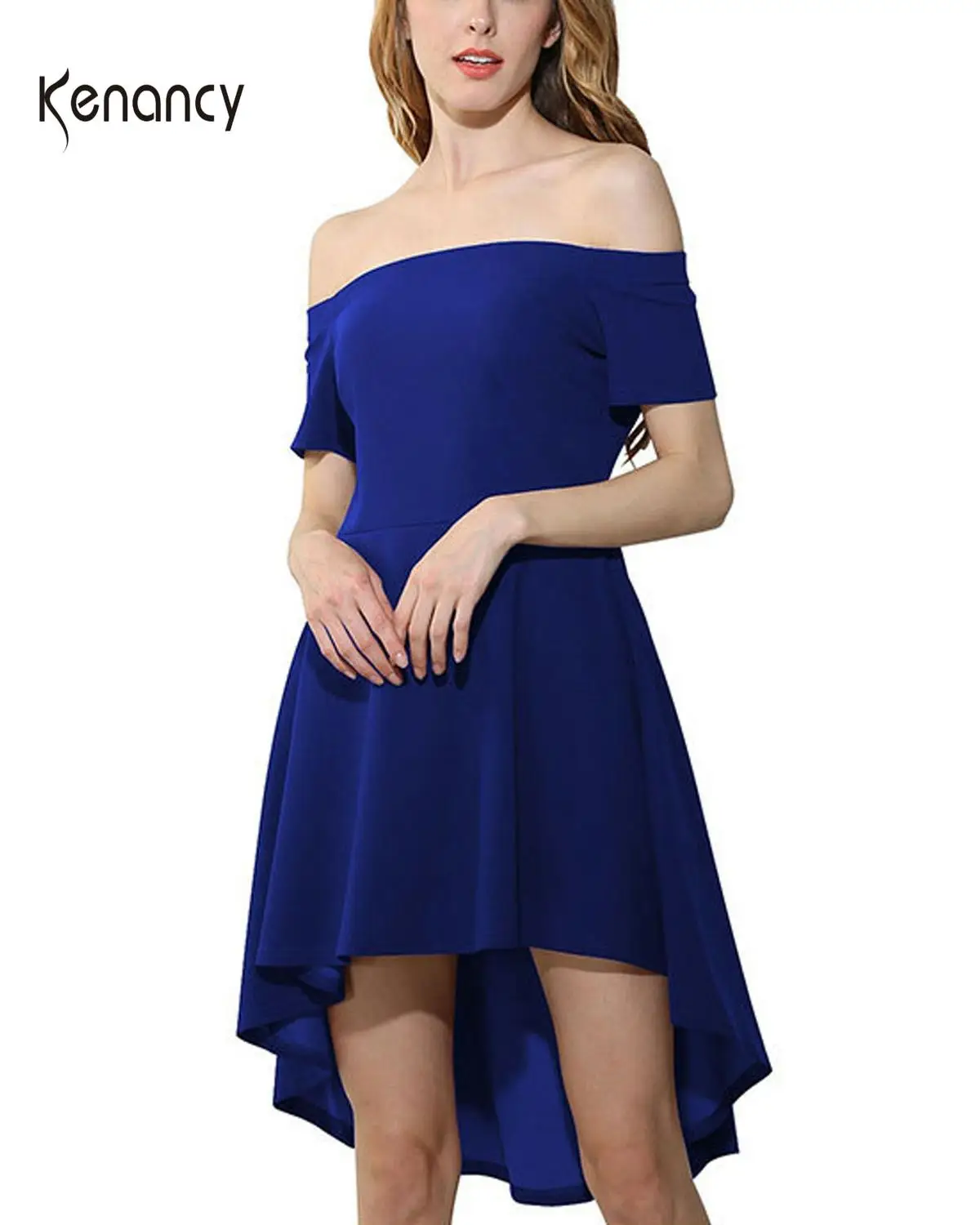 Женское вечернее платье Kenancy летнее трапециевидной формы с открытыми плечами и