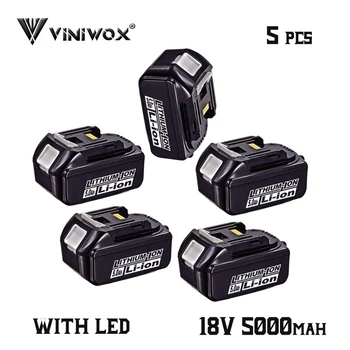 

BL1850 5000mAh Rechargeable Li-ion Battery Replacement for Makita 18V BL1850B BL1815 BL1830 BL1840 LXT400 36V Battery Packs