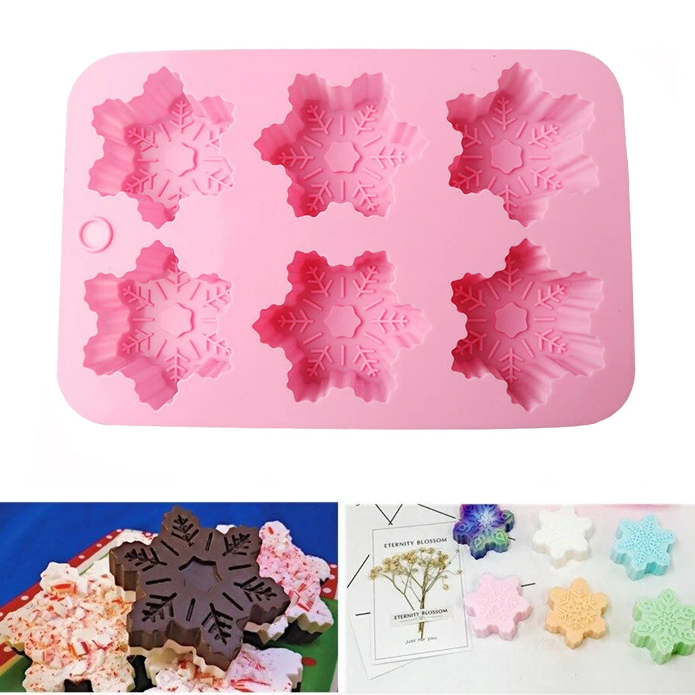 Силиконовая форма для Рождественского торта Снежинка Восточная вишня форма для торта шоколадное печенье Украшение DIY мыло ручной работы