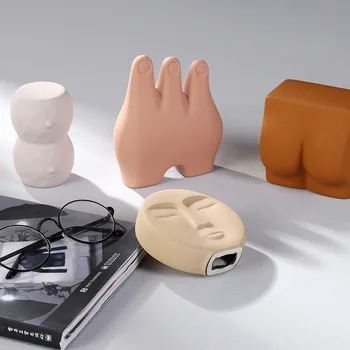 

Japanese Style Body Torso Figurines Cute Fingers Butt Head Ceramic Sculpture Craft Home Decoration Accessories Modern Miniatures