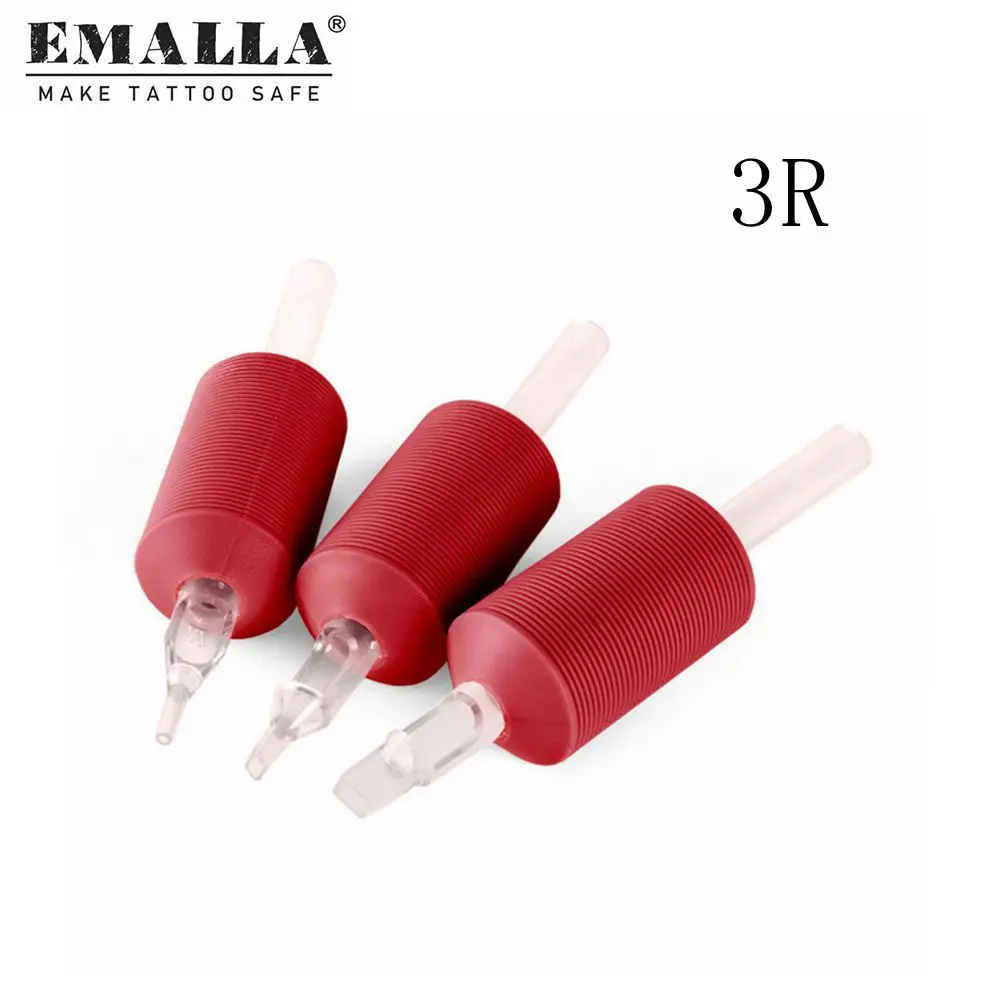

1"(25mm) 20PCS/Box Red 3R Disposable Tattoo Grips With Clear Long Tips for Tattoo Needles Tattoo Machine Supply Free Shipping