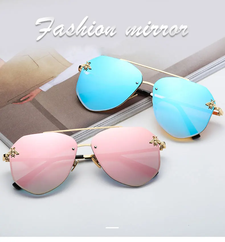 2020 New European and American Sunglasses Female Korean Version of the Tide Square Frame UV400 Protection ins Glasses
