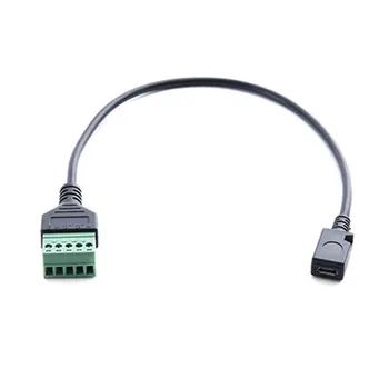 

USB 2.0 B Male Plug to 5Pin Female Bolt Screw Shield Terminals Pluggable Adapter