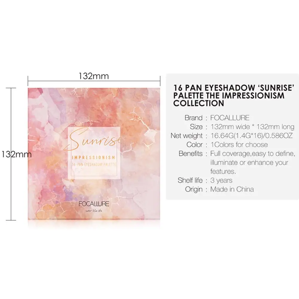 FOCALLURE 16 Colors Makeup Eyeshadow Palette Diamond Pearly Matte Glitter Eye Shadow Waterproof Long-lasting Makeup Eye Cosmetic FOCALLURE 16 Colors Makeup Eyeshadow Palette Diamond Pearly Matte Glitter Eye Shadow Waterproof Long-lasting Makeup Eye Cosmetic