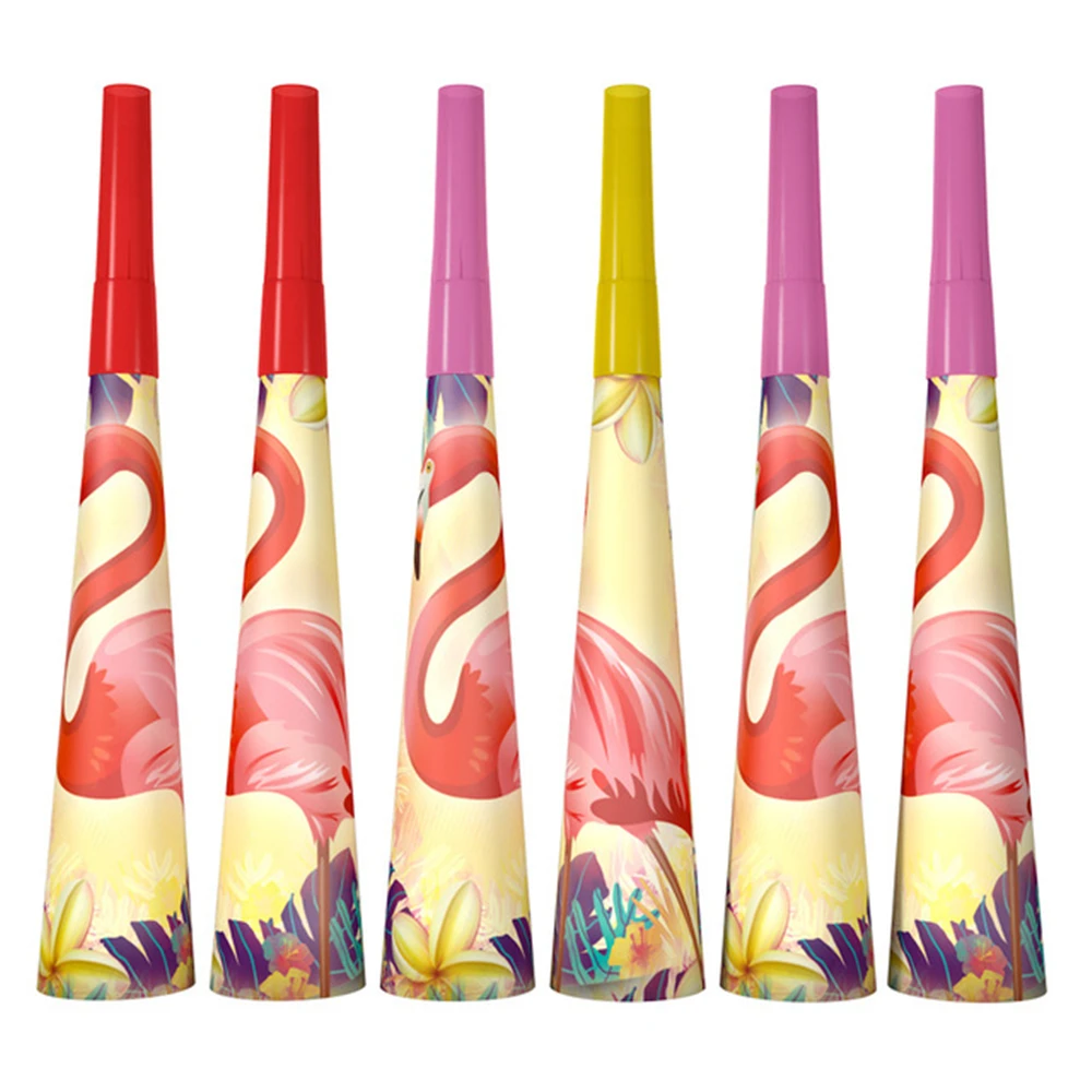 Speaker 6PCS New flamingo theme party speakers children's birthday party supplies party party toys active atmosphere supplies sound makers - Цвет: Speaker 6PCS