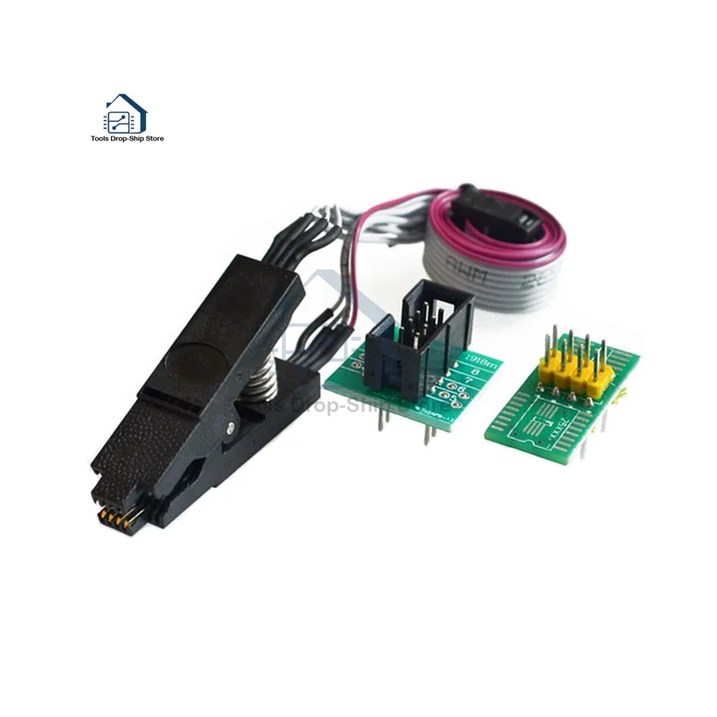 SOIC8 SOP8 Programmer Test Clip Adapter Flash Chip IC Test Clips Socket Adpter BIOS/24/25/93 Programmer for Arduino